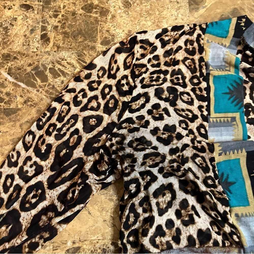 Crazy Train Cardigan Size Small Sheer Animal Print Southwestern​ - Picture 8 of 13